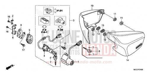 SIDE COVER (VT750C2B/C2S/CS/C/CA) VT750CSC de 2012